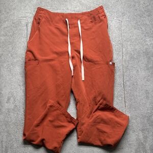 Figs Orange Scrub Pants Large‎ Medical Workwear Drawstring Pockets W225W2014P